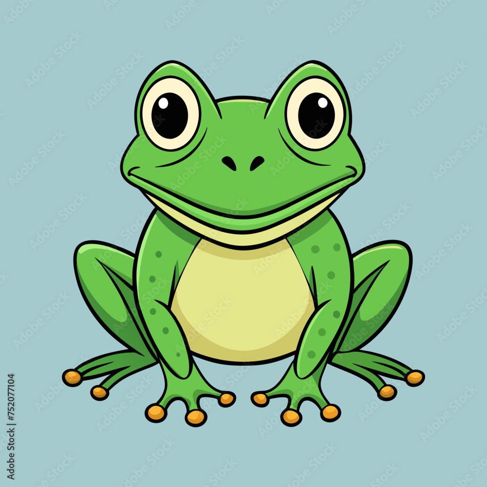Frog Toad polliwog animal froggy frogling pet vector illustration draw cartoon pretty cute