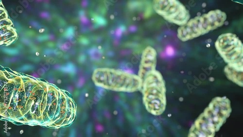 Mitochondria, animation photo