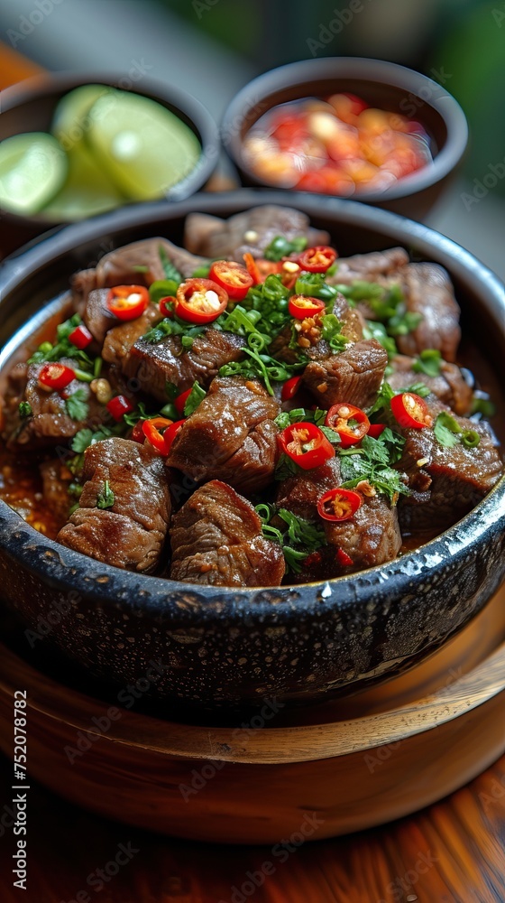 food Rendang, a meat dish from West Sumatra, Indonesia food Rendang, a meat dish from West Sumatra, Indonesia