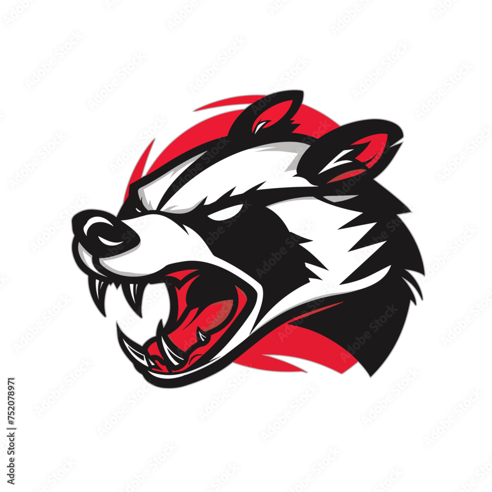angry badger mascot, team sports, esports character