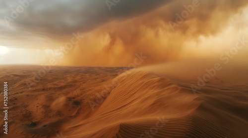 An image of an impending desert sandstorm.