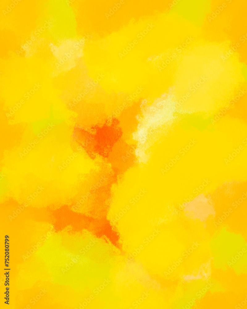 Rich solid yellow background with splashes