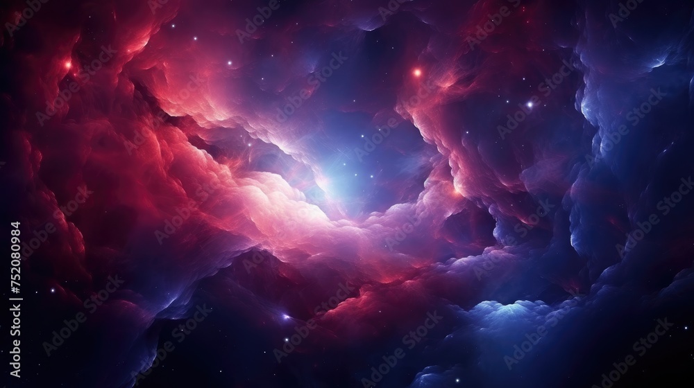 Space background with realistic nebula and shining stars. Colorful space with stardust and Milky Way. Magic color galaxy. Endless universe and starry night. banner. background - obrazy, fototapety, plakaty 