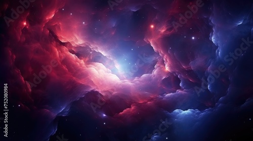 Space background with realistic nebula and shining stars. Colorful space with stardust and Milky Way. Magic color galaxy. Endless universe and starry night. banner. background photo