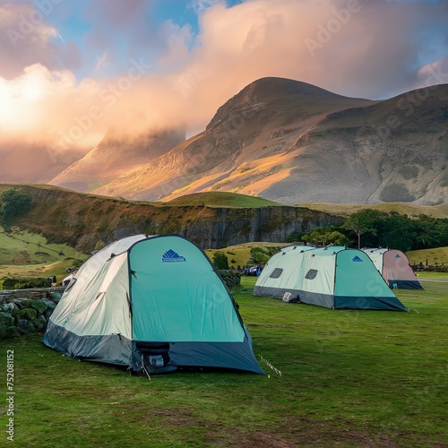 Camping in Snowdonia National Park in Gwynedd, Wales