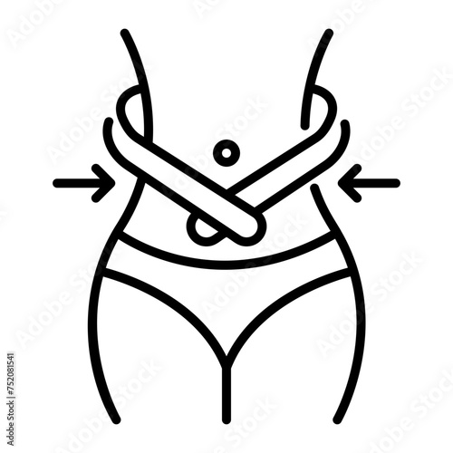 Here’s a linear icon of slim belly 