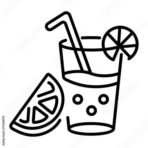 Download linear icon of lime juice 