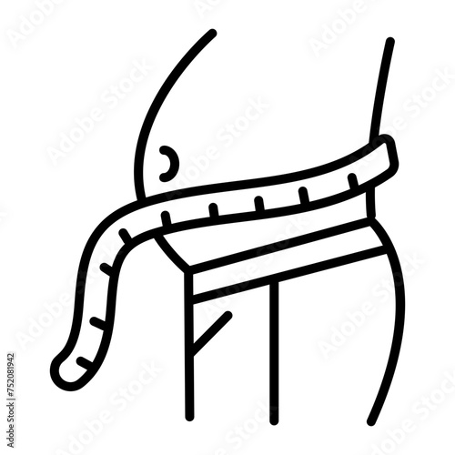 A well-designed linear icon of obesity 