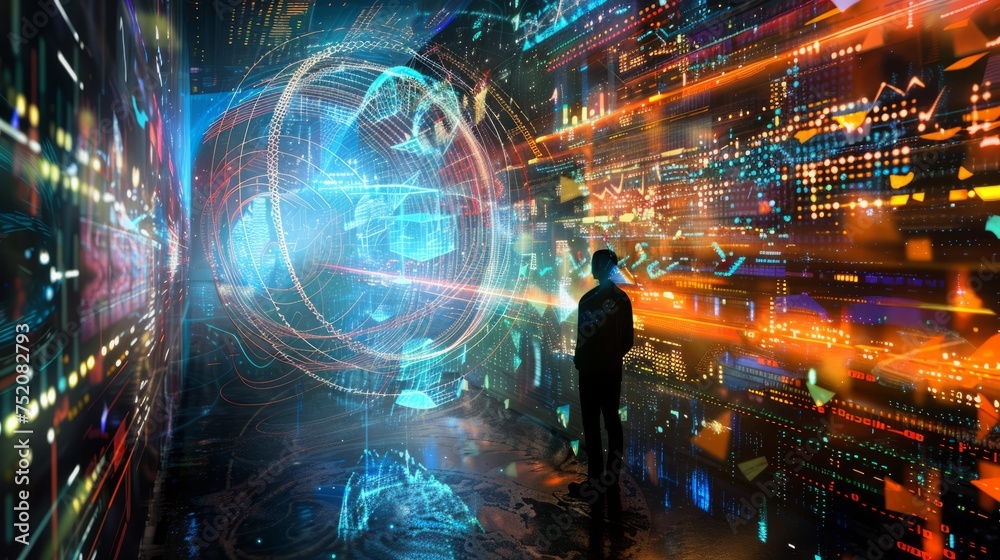 Immersive virtual reality experience: diving into the digital realm - mixed media Immersive virtual reality experience: diving into the digital realm - mixed media