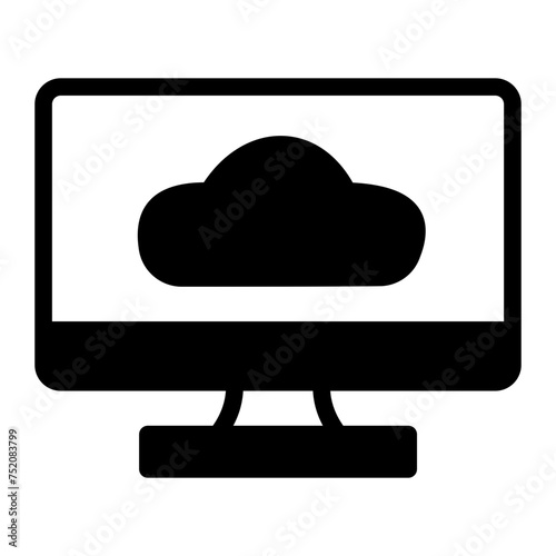 This is the Cloud Computing icon from the Data Storage and Databases icon collection with an Mixed style