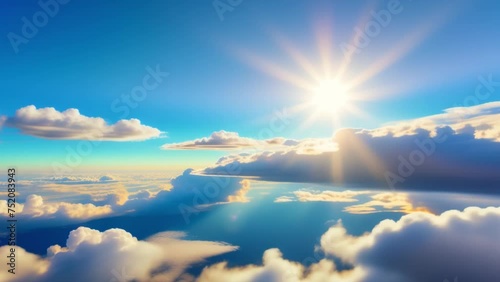 From dawn till dusk, watch the ever-changing cloudscapes glide over a deep blue sky in a 4K time-lapse video, showcasing the art of nature.

