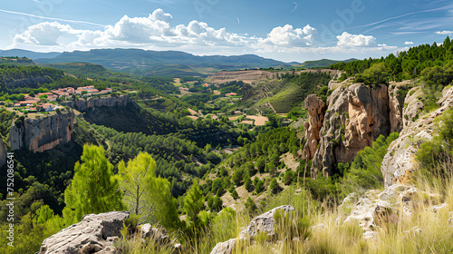 view of the Serrania de Cuenca at Una in Spain photo
