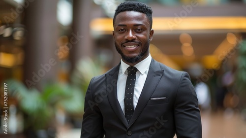 A man in formal attire with a smile on his face