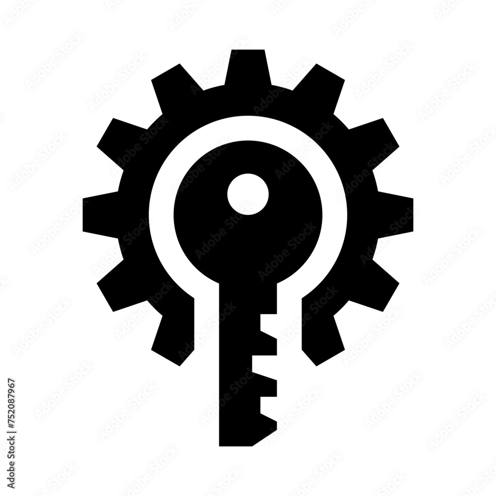 Security Settings Key Solid Icon Security Settings Key Solid Icon