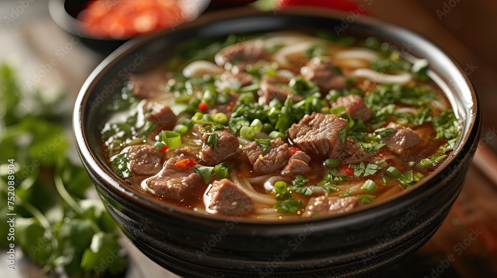 Pho Hanoi, Vietnam, is a noodle soup Pho Hanoi, Vietnam, is a noodle soup