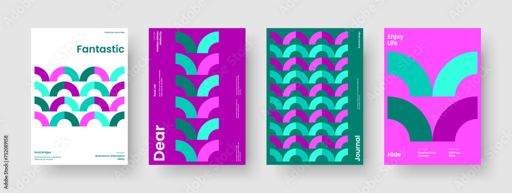 Obraz premium Isolated Flyer Template. Abstract Background Design. Modern Banner Layout. Brochure. Business Presentation. Poster. Book Cover. Report. Notebook. Newsletter. Handbill. Leaflet. Brand Identity