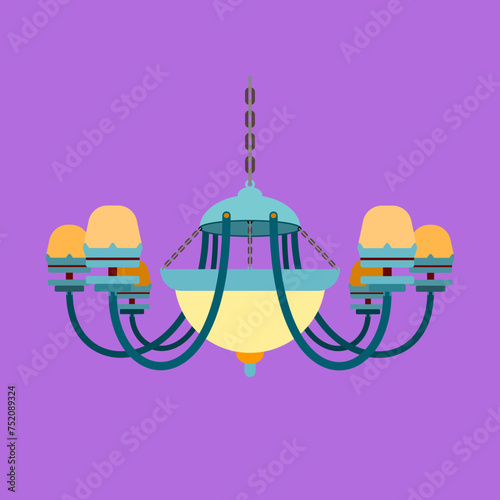 Illustration vector graphic of chandeliers perfect for illustration and interior design etc