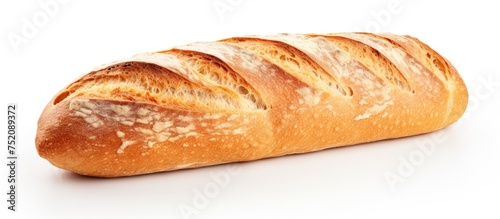 Freshly Baked Loaf of Bread on Clean White Background, Perfect for Bakery or Food Concepts