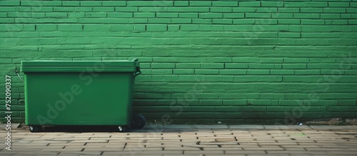 Vibrant Green Trash Can Aga...