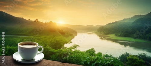 Tranquil Morning with Coffe...