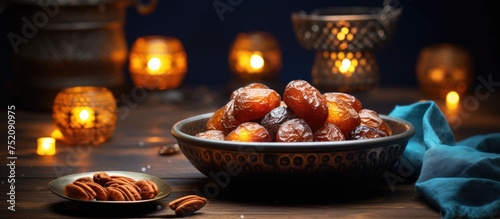 Exquisite Date Maamouls Illuminated by Tea Light, Perfect Ramadan Sweet Treat