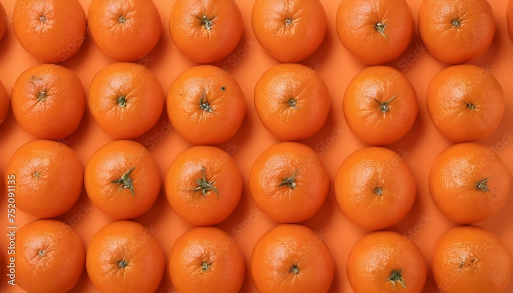 Lot of oranges and tangerines on orange background Lot of oranges and tangerines on orange background