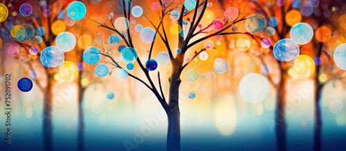 Vibrant Tree Adorned with M...