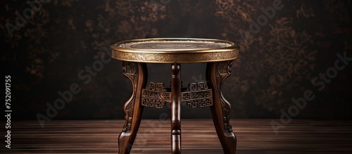 Elegant Vintage Brass Stool...