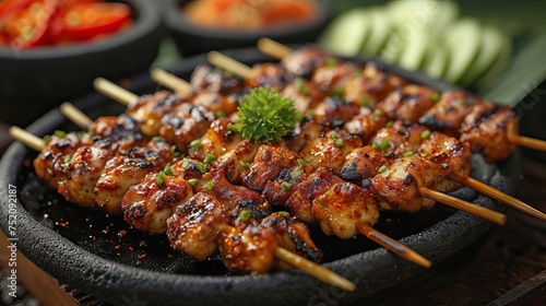 Sate Lilit Bali, Indonesia, is satay made from a mixture of fish meat, grated coconut and spices © Denisa