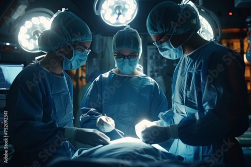 a doctors performing an operation on a patient