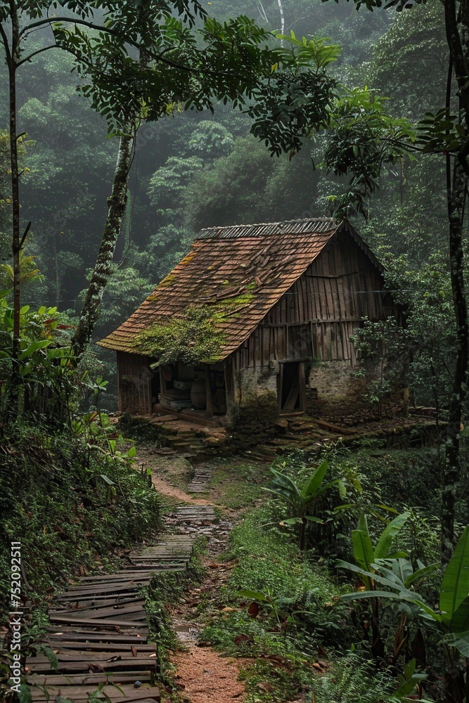 Small House in the Middle of Forest Small House in the Middle of Forest