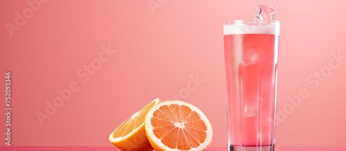 Refreshing Glass of Pink Le...