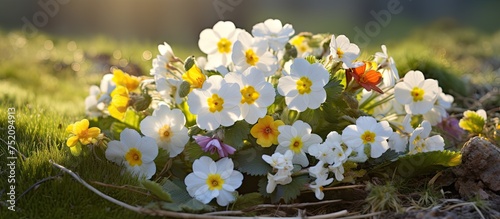 Vibrant Wild Primroses Bloo...