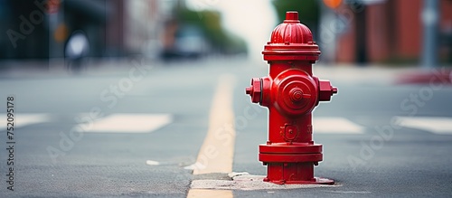 Vibrant Red Fire Hydrant St...