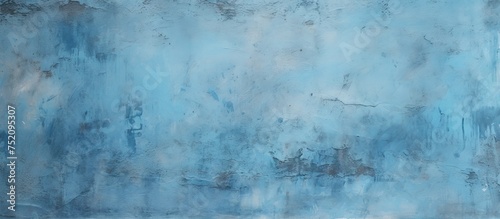 Serene Blue Concrete Wall Against a Clean White Background - Abstract Minimalistic Art