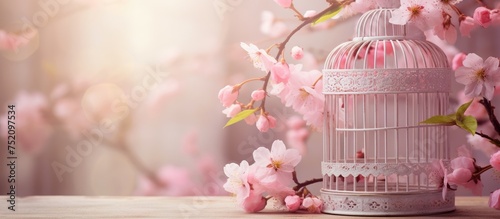 Elegant Bird Cage Adorned w...