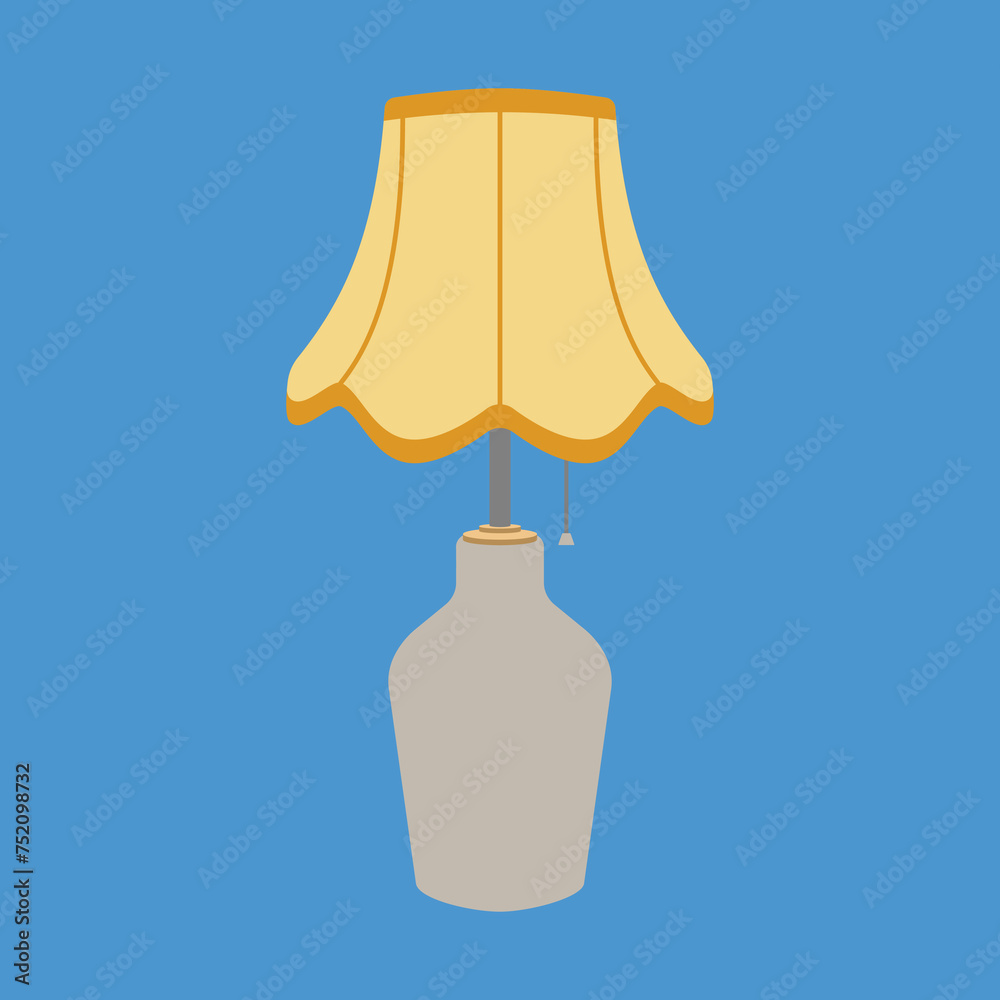 Illustration vector graphic of table lamp perfect for illustration and interior design etc