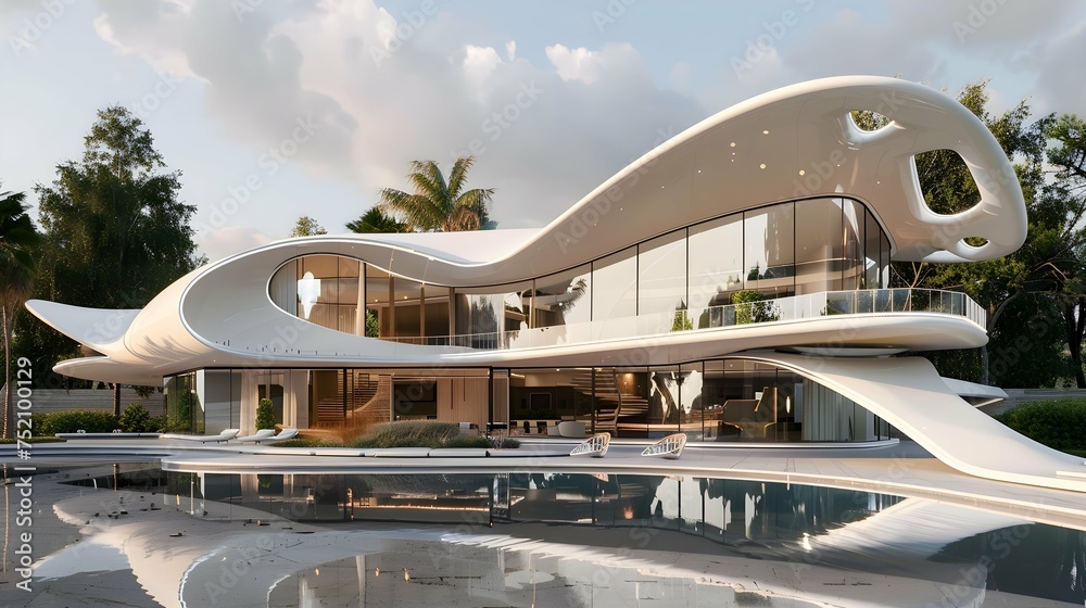 Fototapeta premium Modern high end architecture project evolution