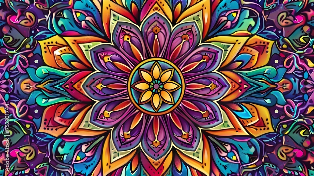 Ornament beautiful card with mandala