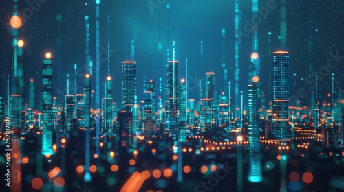 Wallpaper Mural Futuristic smart city metaverse: abstract high-speed light effect with ai robot engineer technology in sustainable urban environment

 Torontodigital.ca