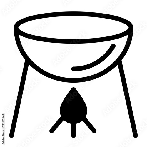 This is the Cooking Pot icon from the Travel and Tours icon collection with an Mixed style