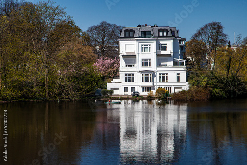 Mouth of Outer Alster in Hamburg