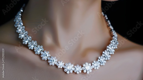 Round diamonds necklace