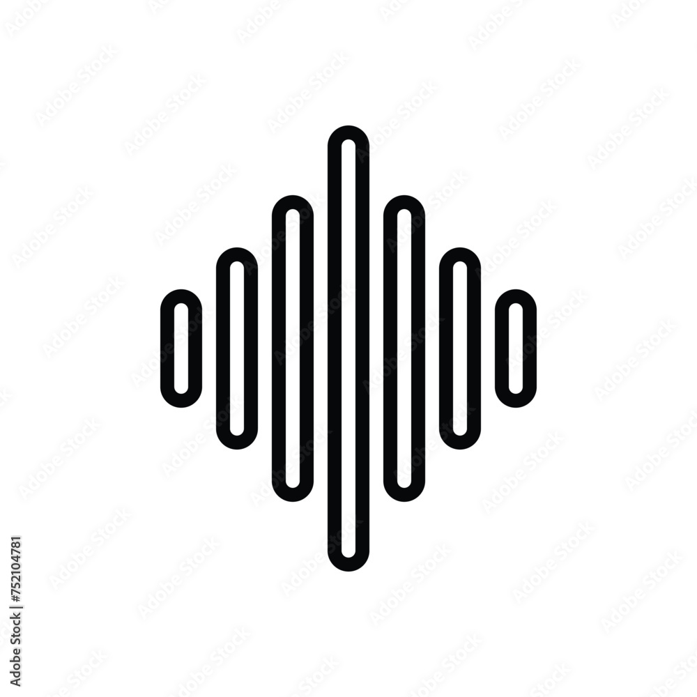 Black line icon for equalizer Black line icon for equalizer