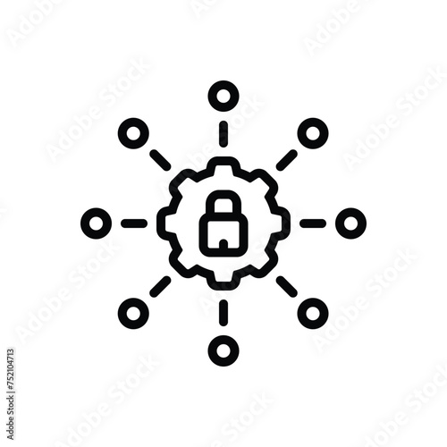 Black line icon for controls