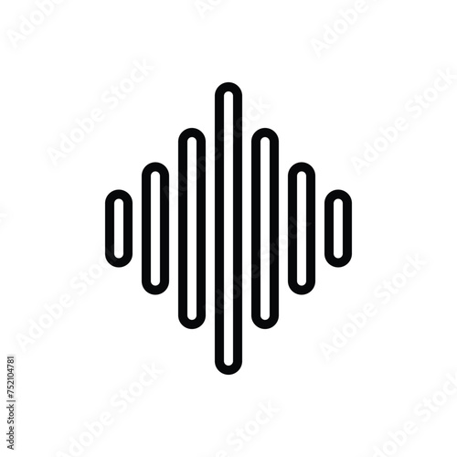 Black line icon for equalizer