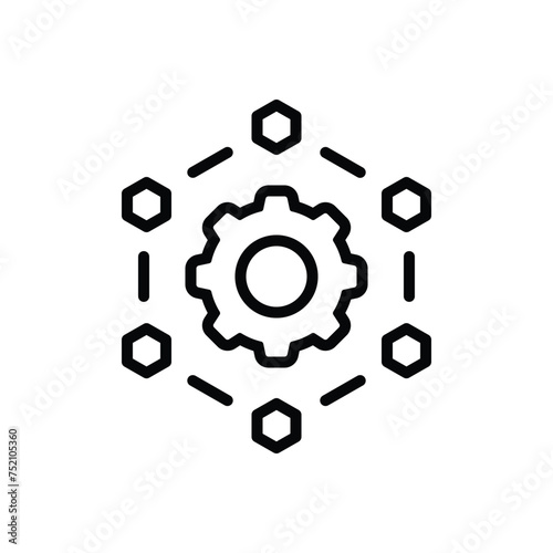Black line icon for parameters