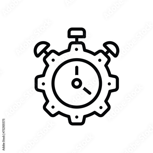 Black line icon for productivity