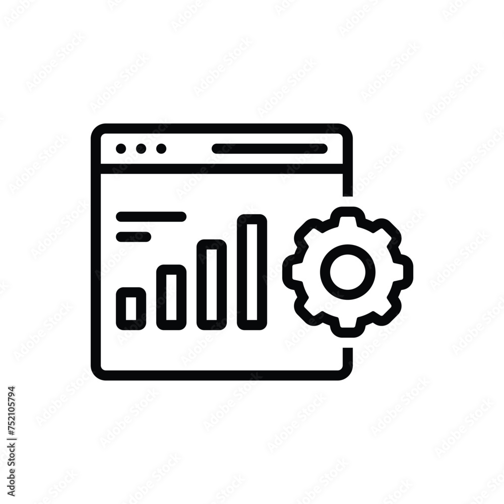 Black line icon for set up Black line icon for set up