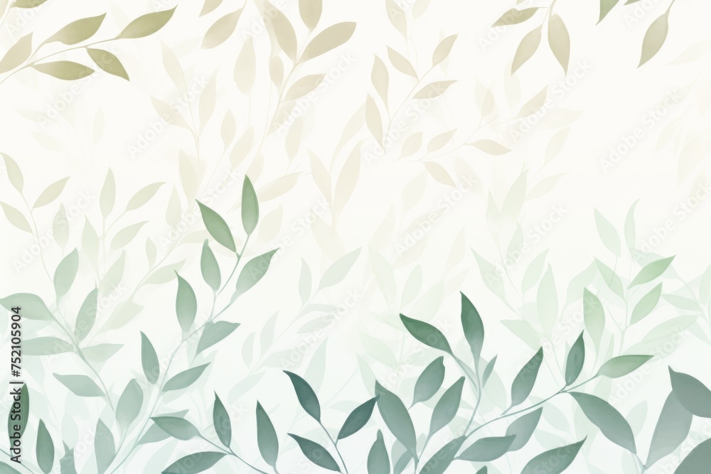 Fototapeta premium Tranquil background with a delicate leaf pattern, creating a nature-inspired and soothing atmosphere, Generative AI